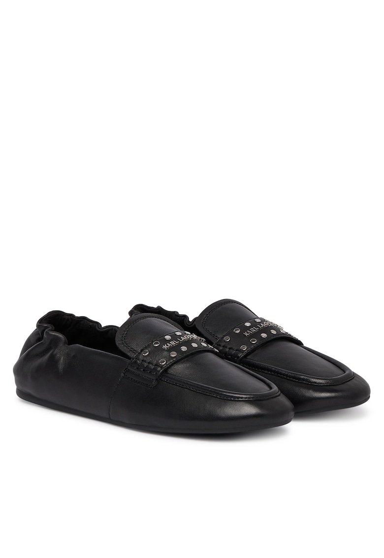 Mocasini dama - piele naturala - negru -
