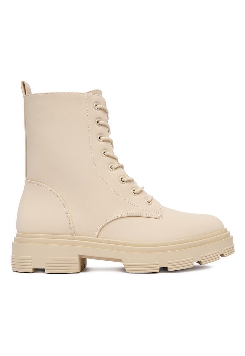 Pantofi femeie - material textil - bej -