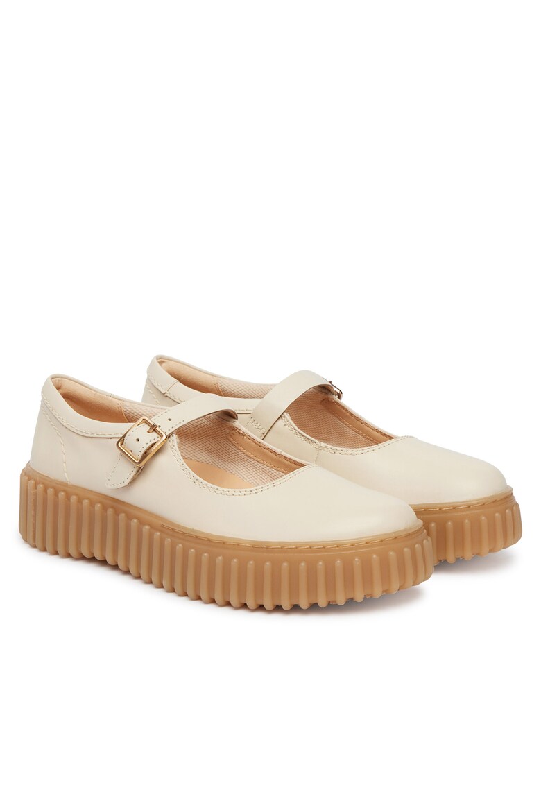 Mocasini dama - piele naturala - bej -
