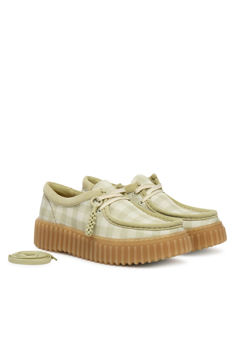 Mocasini dama - material textil - verde -