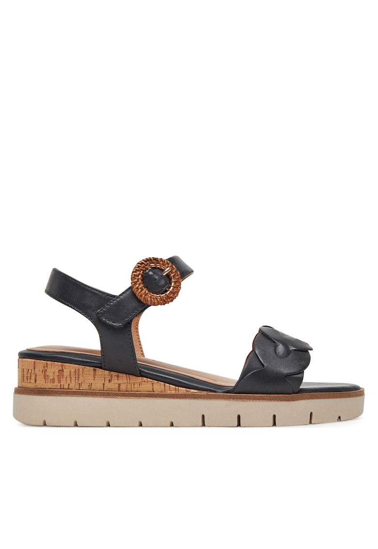 Sandale dama - piele naturala - albastru -