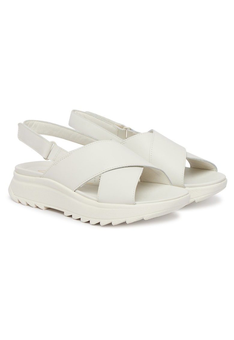 Sandale dama - piele naturala - alb -