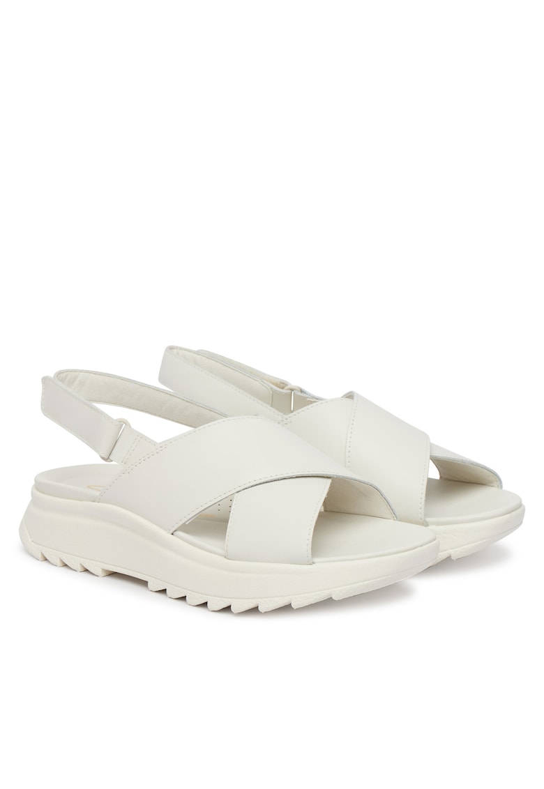 Sandale dama - piele naturala - alb -