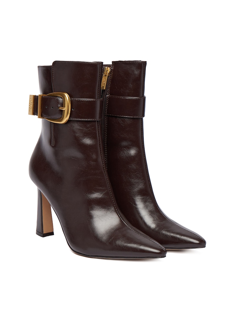 Botine de dama - piele ecologica - maro -