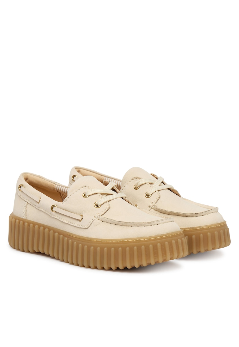 Mocasini dama - piele naturala - bej -