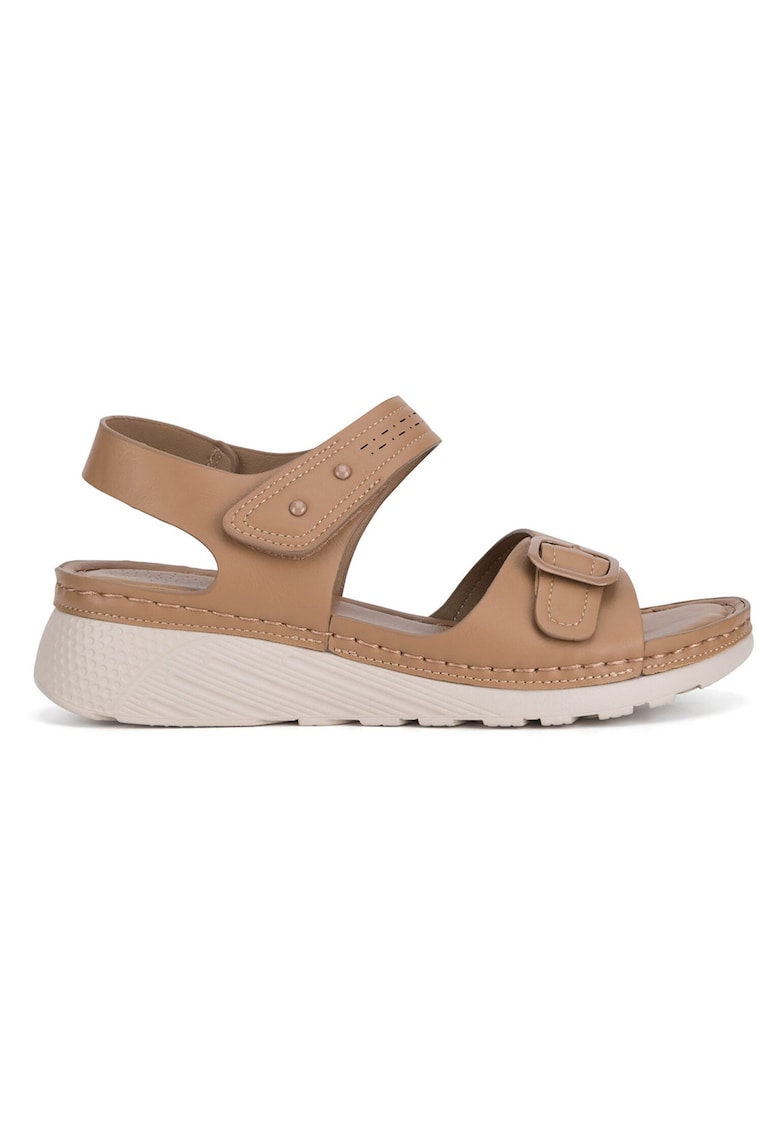 Sandale dama - maro - Velcro - Maro