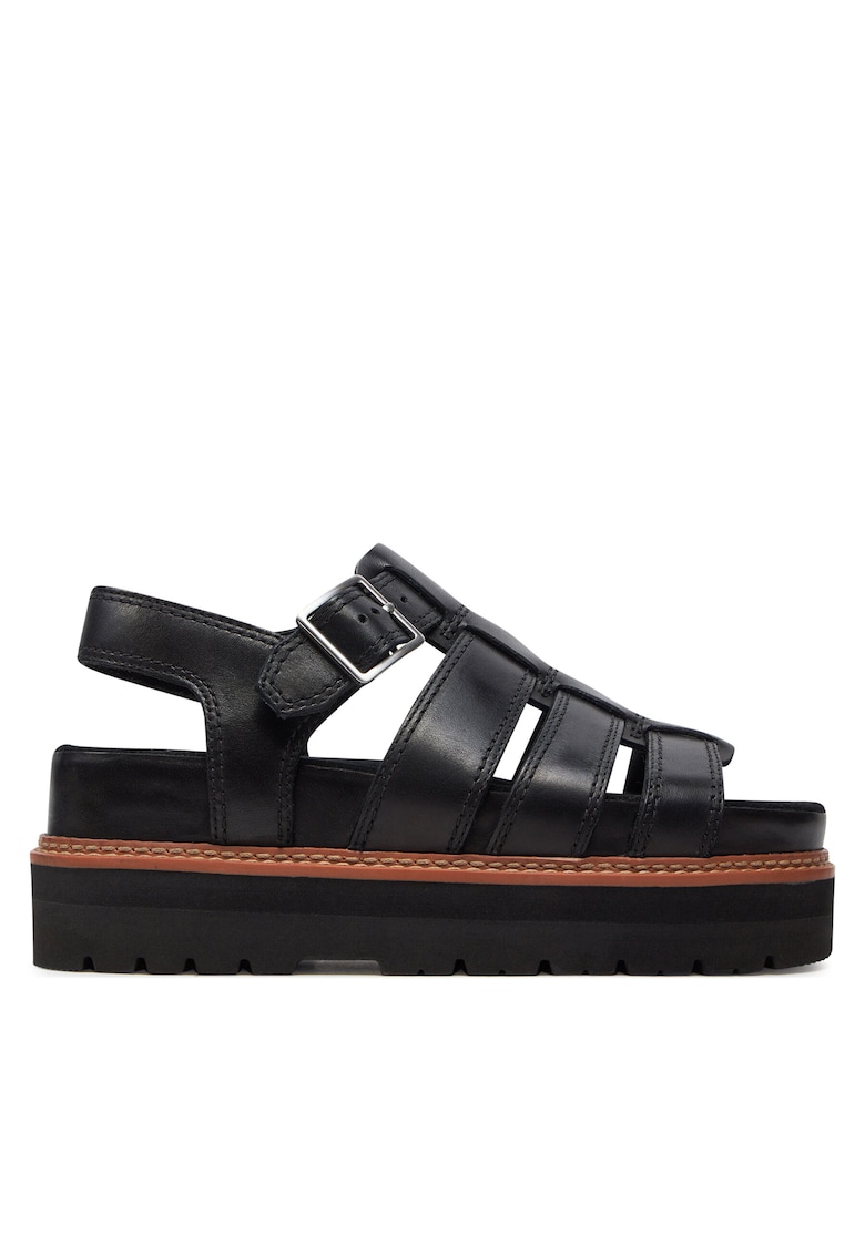 Sandale dama - piele naturala - negru -