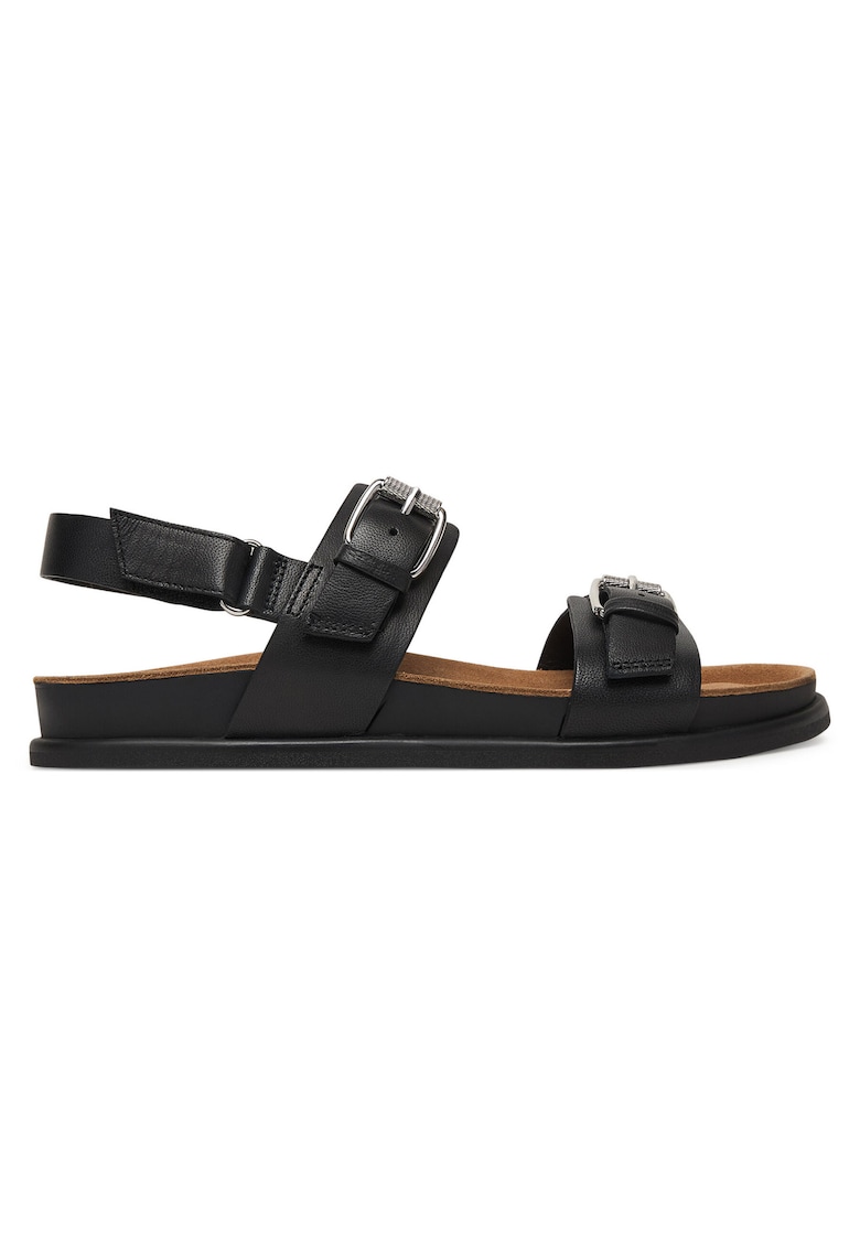 Sandale dama - piele naturala - negru -