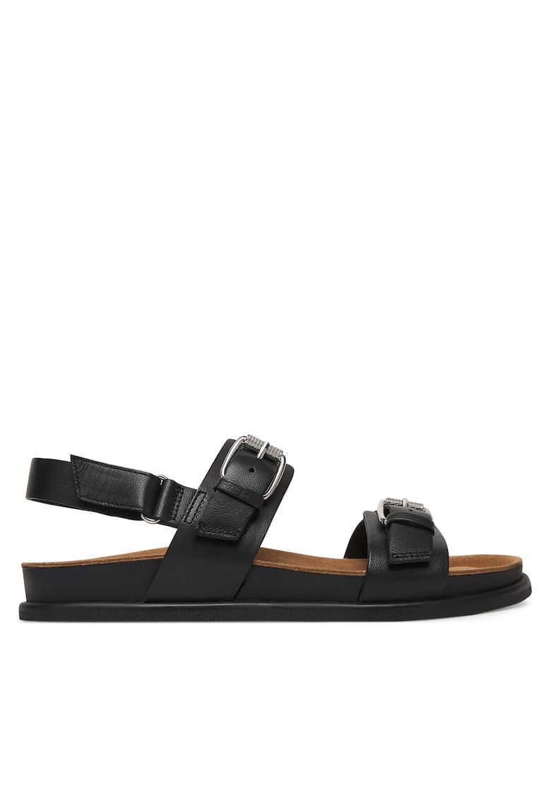 Sandale dama - piele naturala - negru -