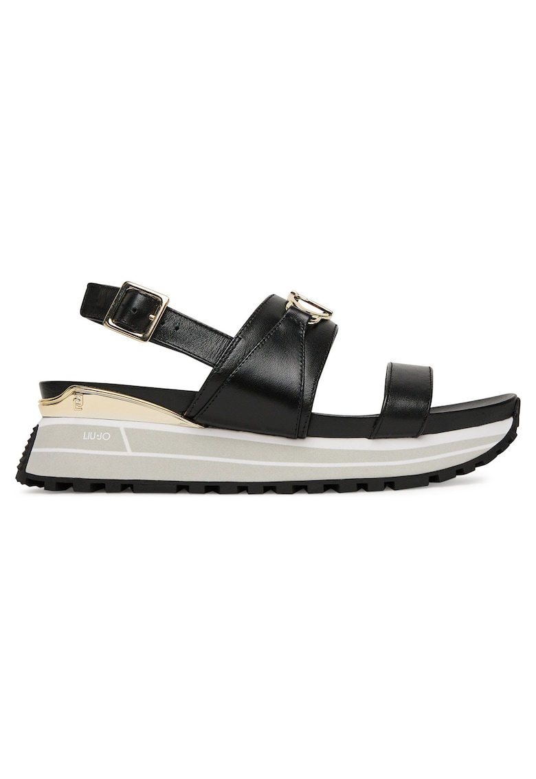 Sandale dama - piele naturala - negru -
