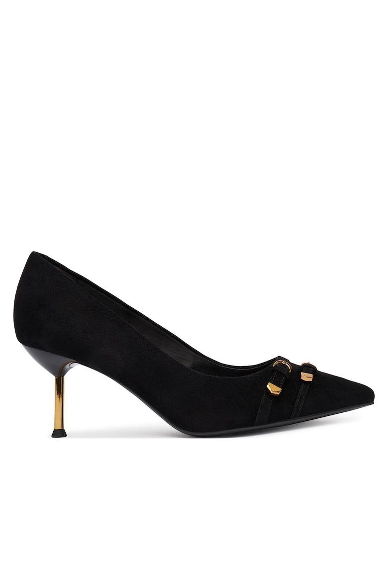 Pantofi dama - toc stiletto - piele naturala - negru -