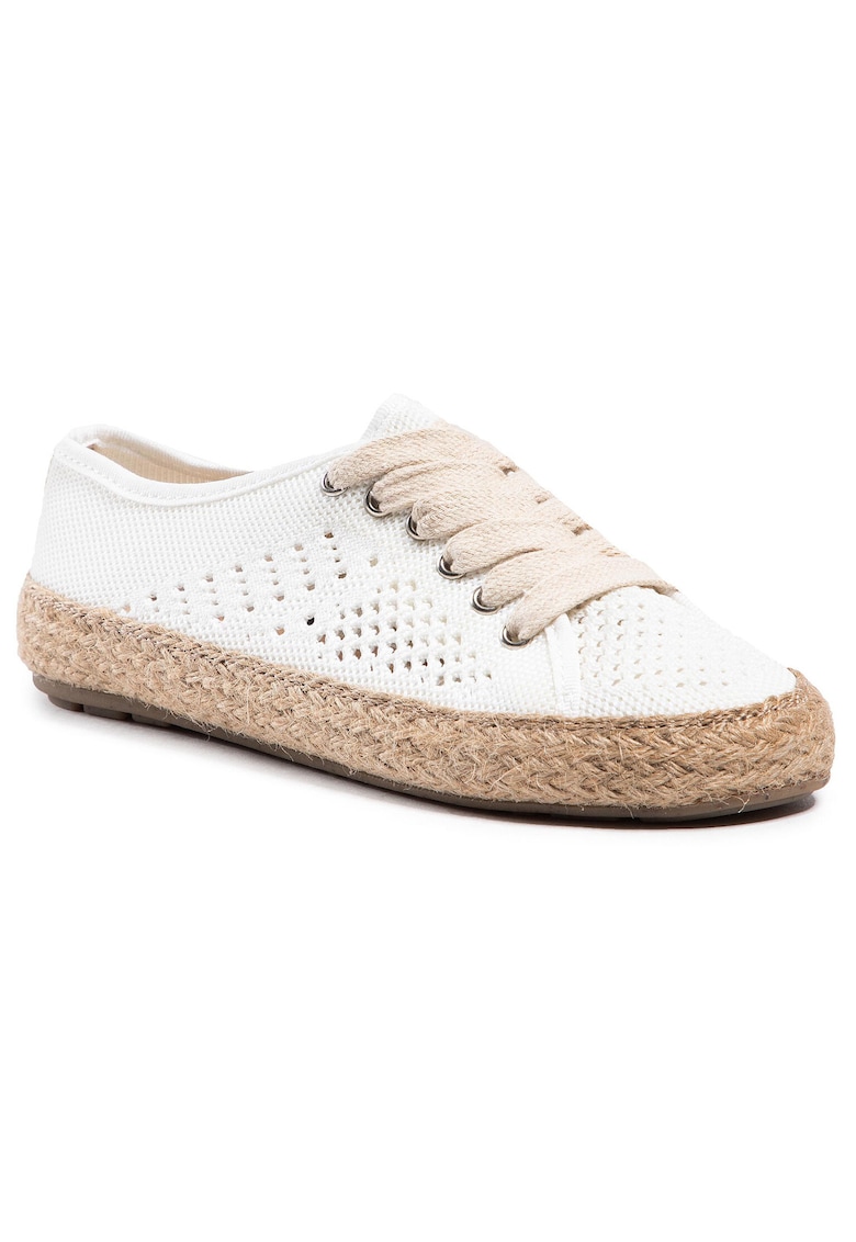 Espadrile femeie - material textil - alb -
