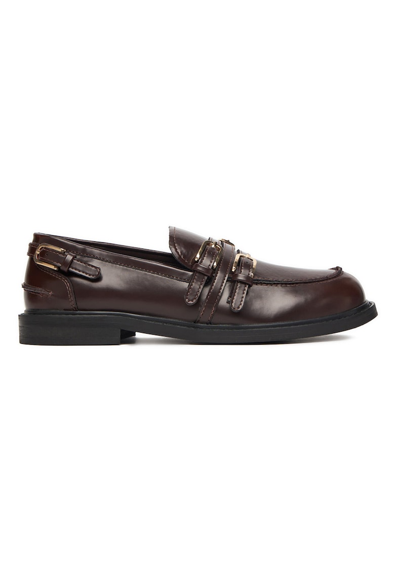 Mocasini dama - piele ecologica - maro -