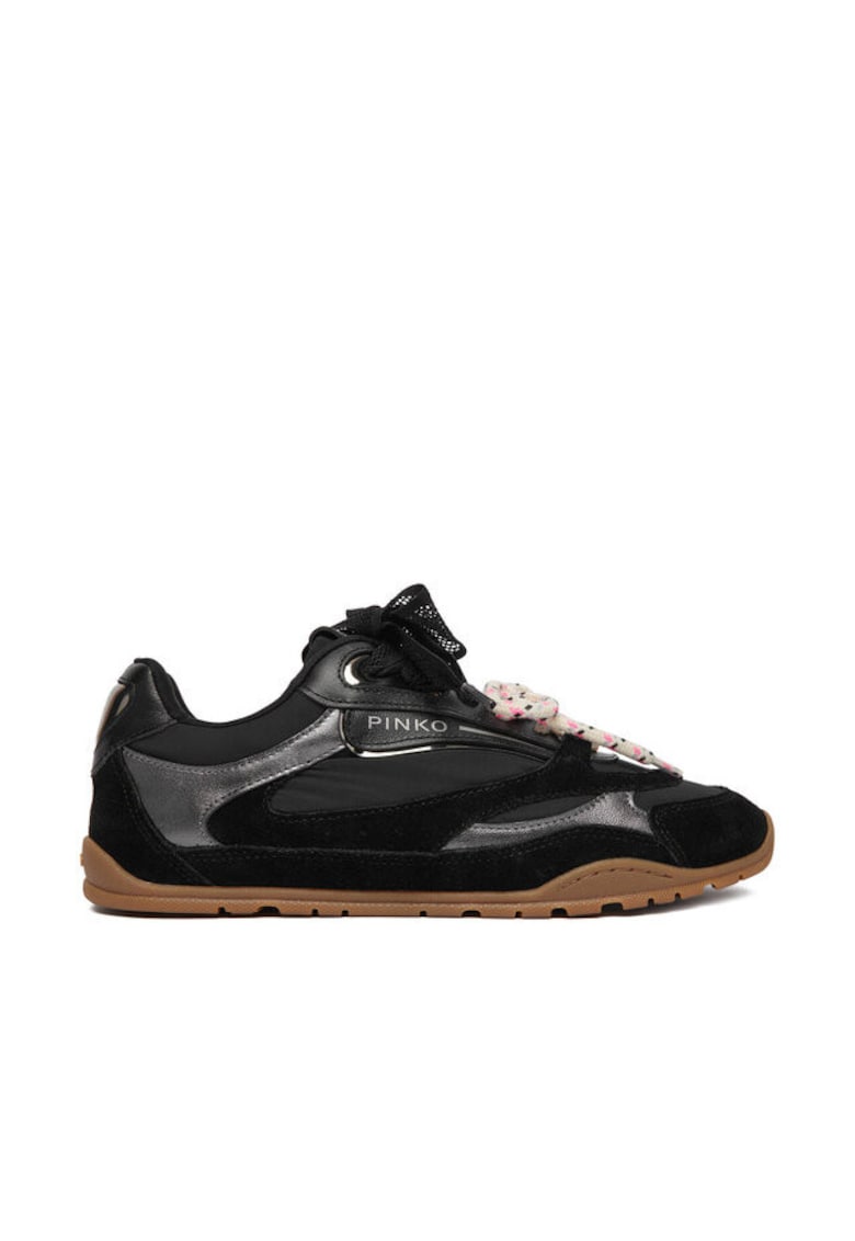 Tenisi dama - piele naturala - negru - confortabili