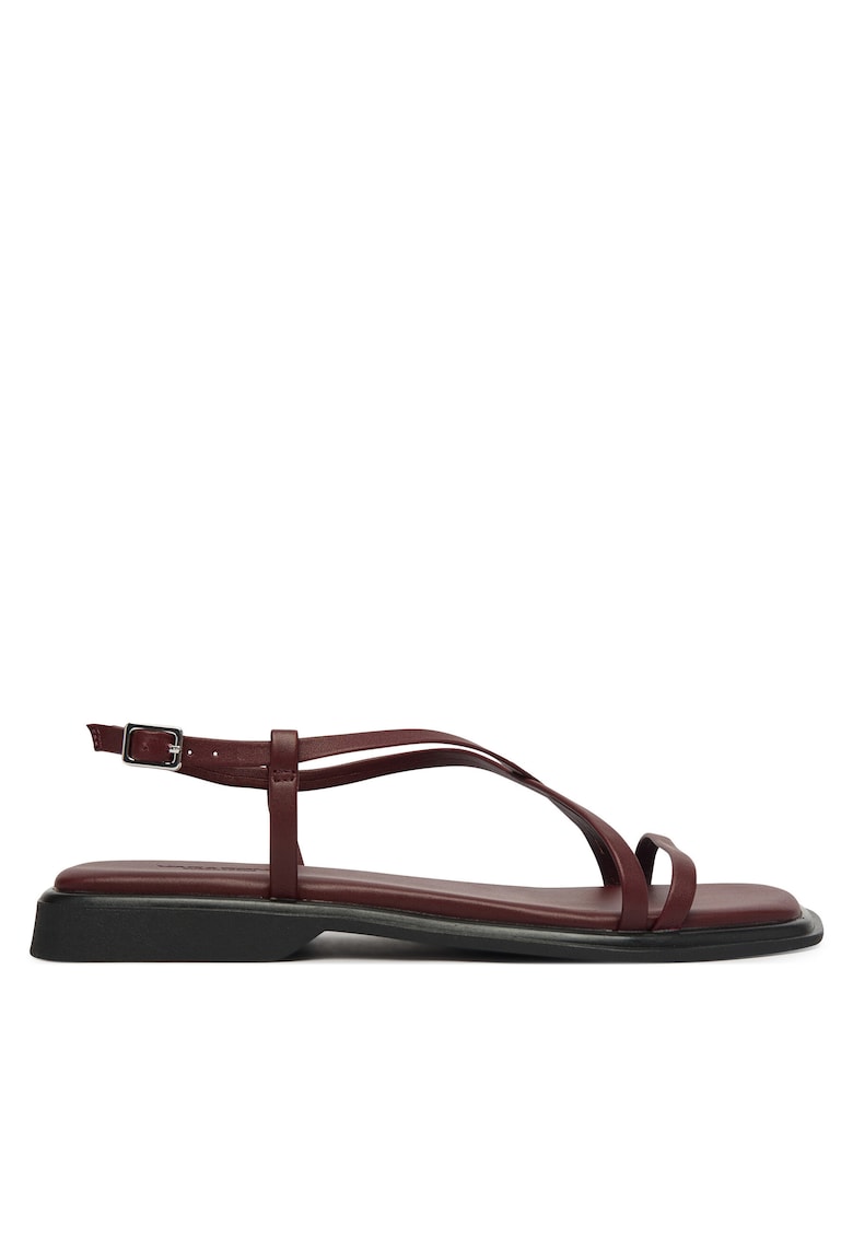 Sandale dama - piele naturala - rosu -
