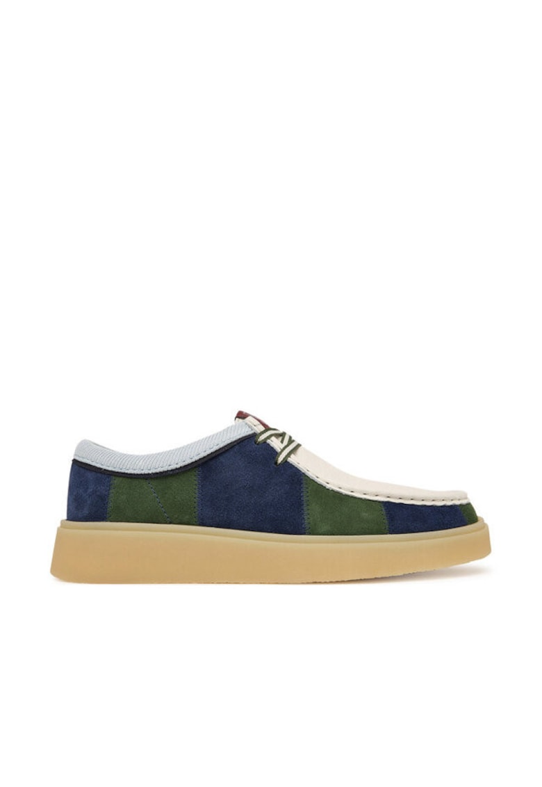 Pantofi barbati - piele naturala/material sintetic - albastru