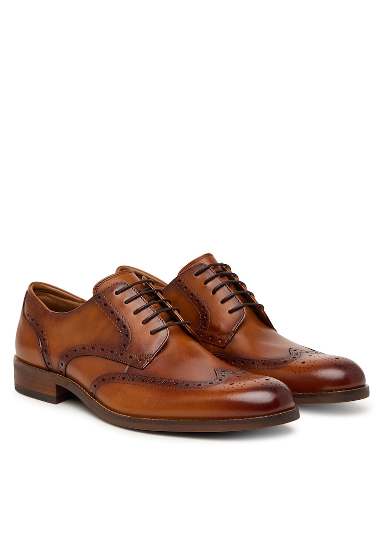 Pantofi barbati - piele naturala/sintetic - maro