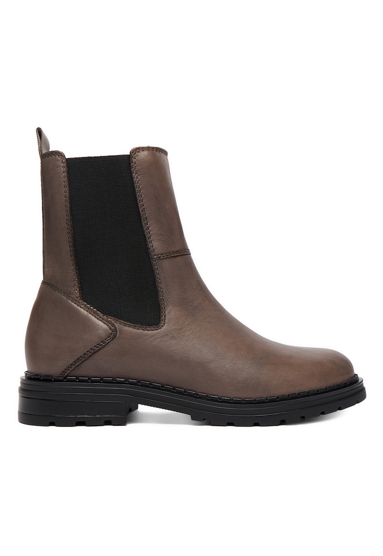 Botine femeie - piele naturala - gri -