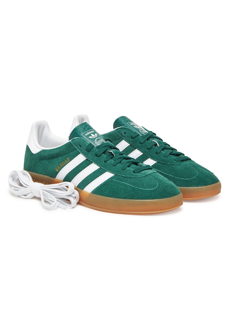 Tenisi barbati - piele naturala - verde - stil urban