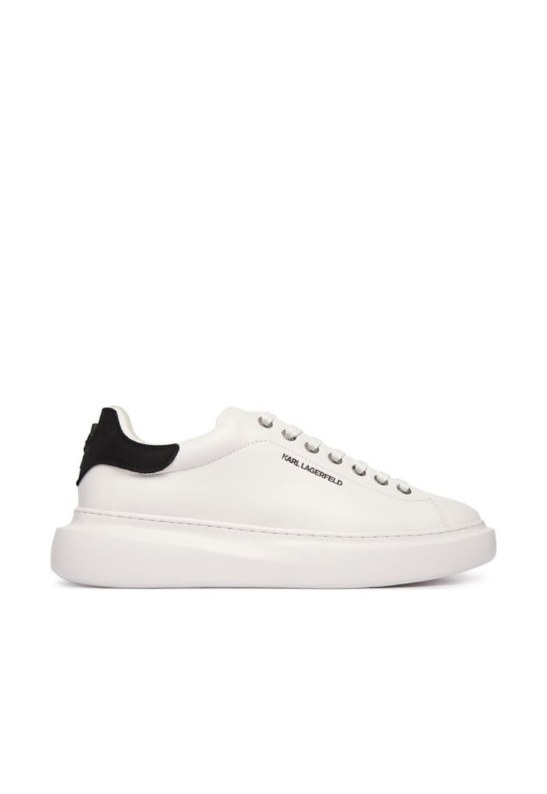 Tenisi albi din piele naturala pentru barbati - Alb