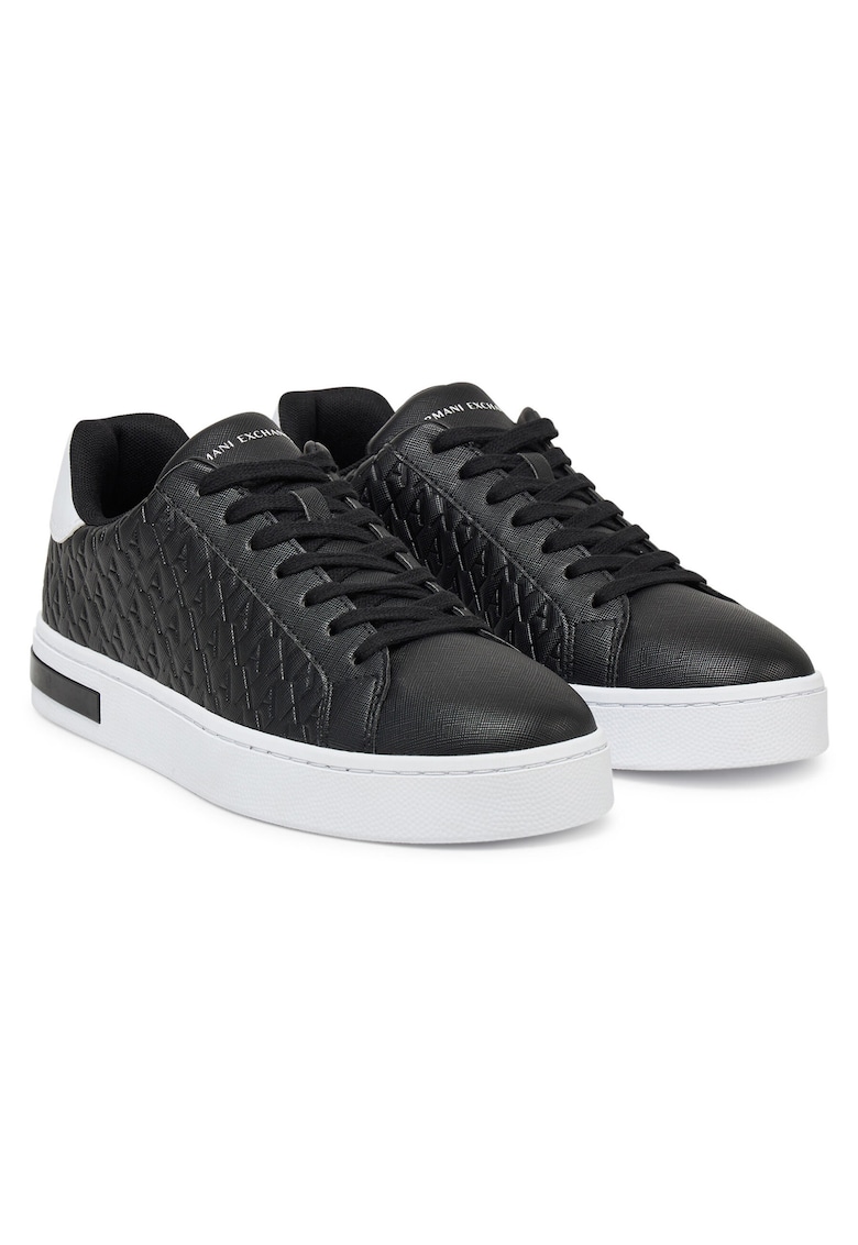 Tenisi barbati - piele ecologica - negru - stil modern - confortabil