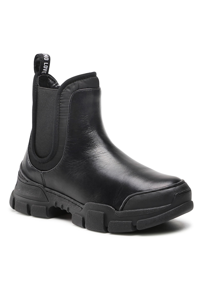 Botine femeie - piele naturala - negru -