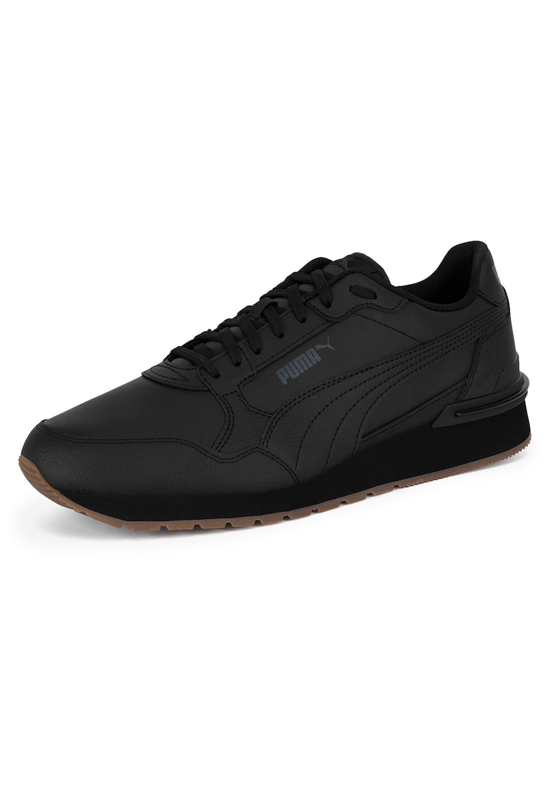 Tenisi barbati - piele naturala - negru - design sportiv - confort sporit