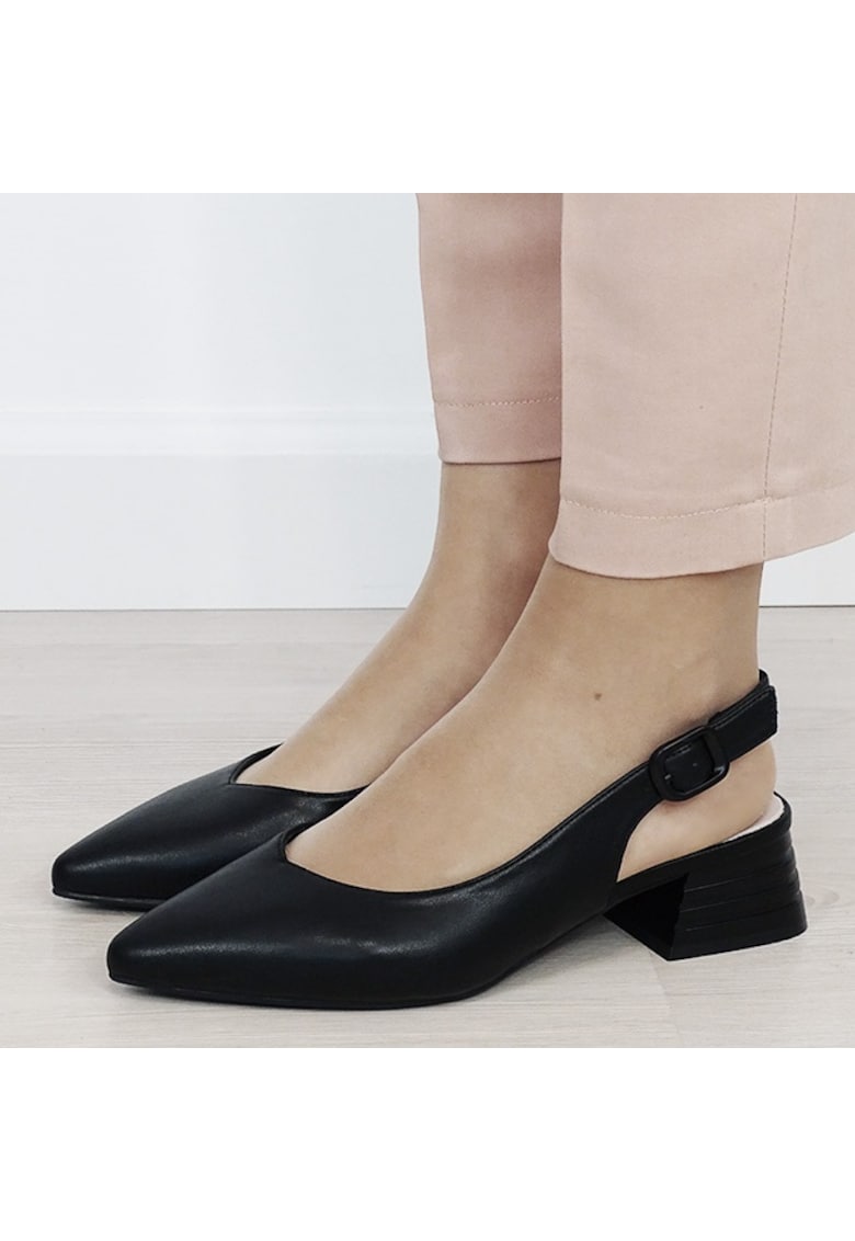 Pantofi negri comozi din piele naturala BY6888-3 02 19780 - Negru