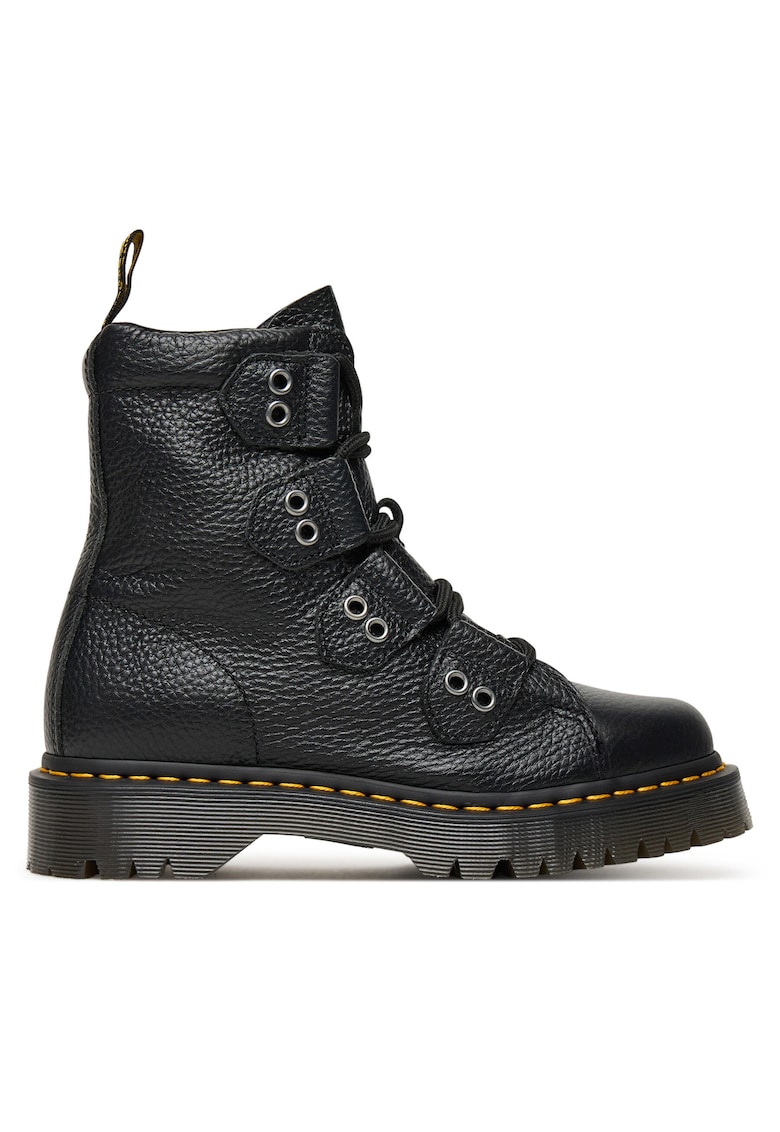 Ghete dama - piele naturala - negru -
