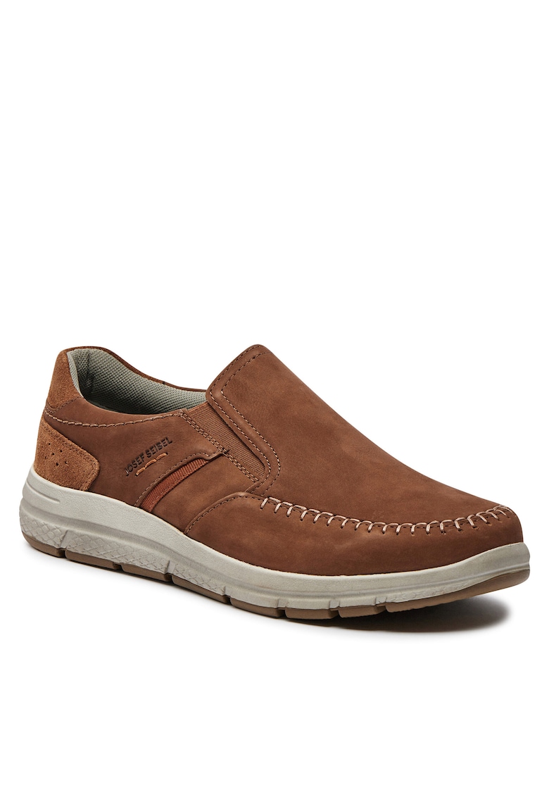 Pantofi barbati - piele naturala nabuc - maro