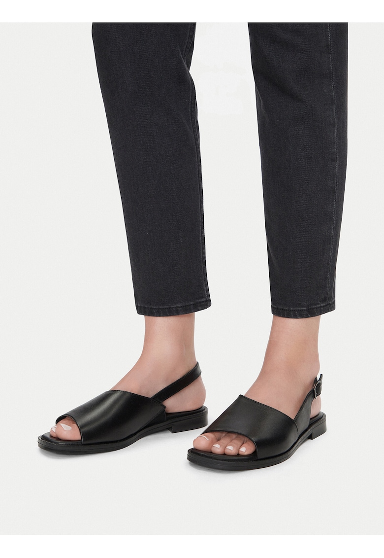Sandale dama - piele naturala - negru -