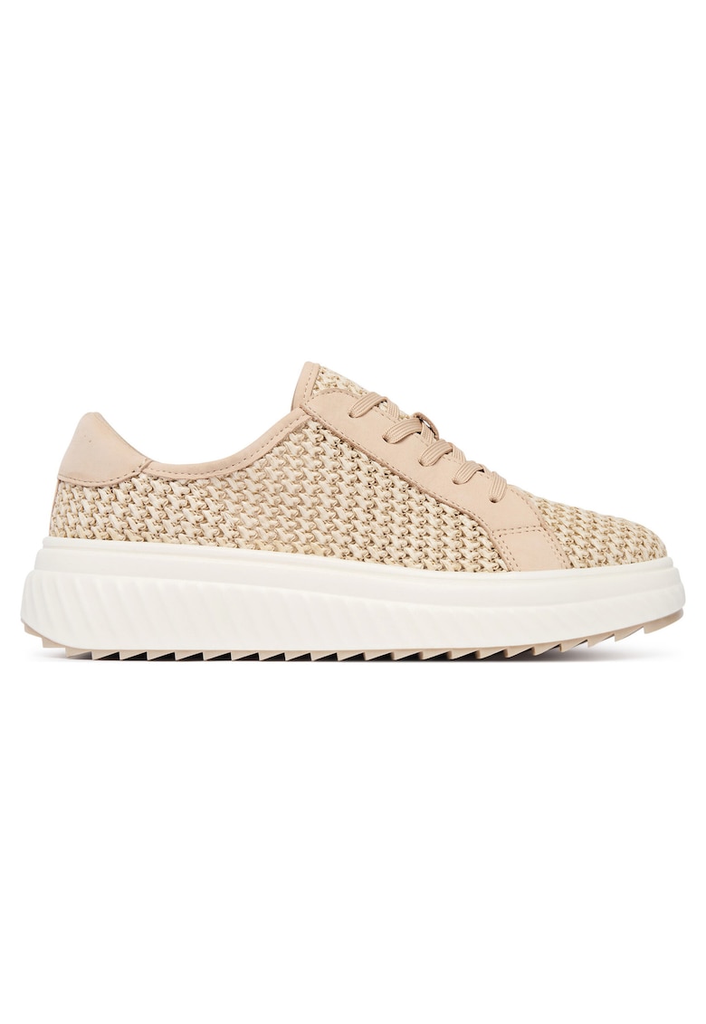 Tenisi dama - piele naturala - bej - design minimalist -