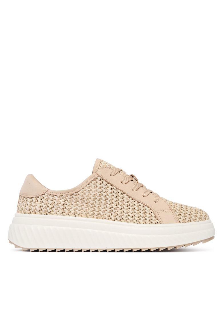 Tenisi dama - piele naturala - bej - design minimalist -