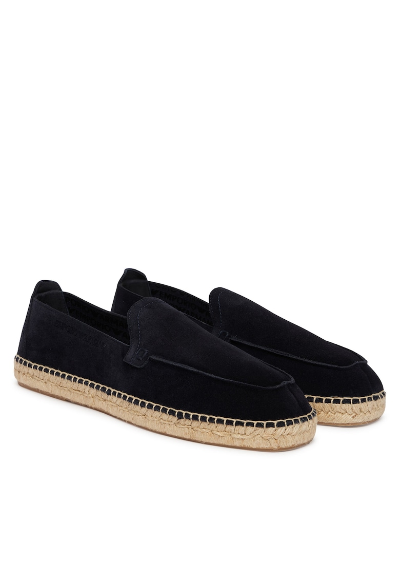 Mocasini barbati - piele naturala - albastru/negru