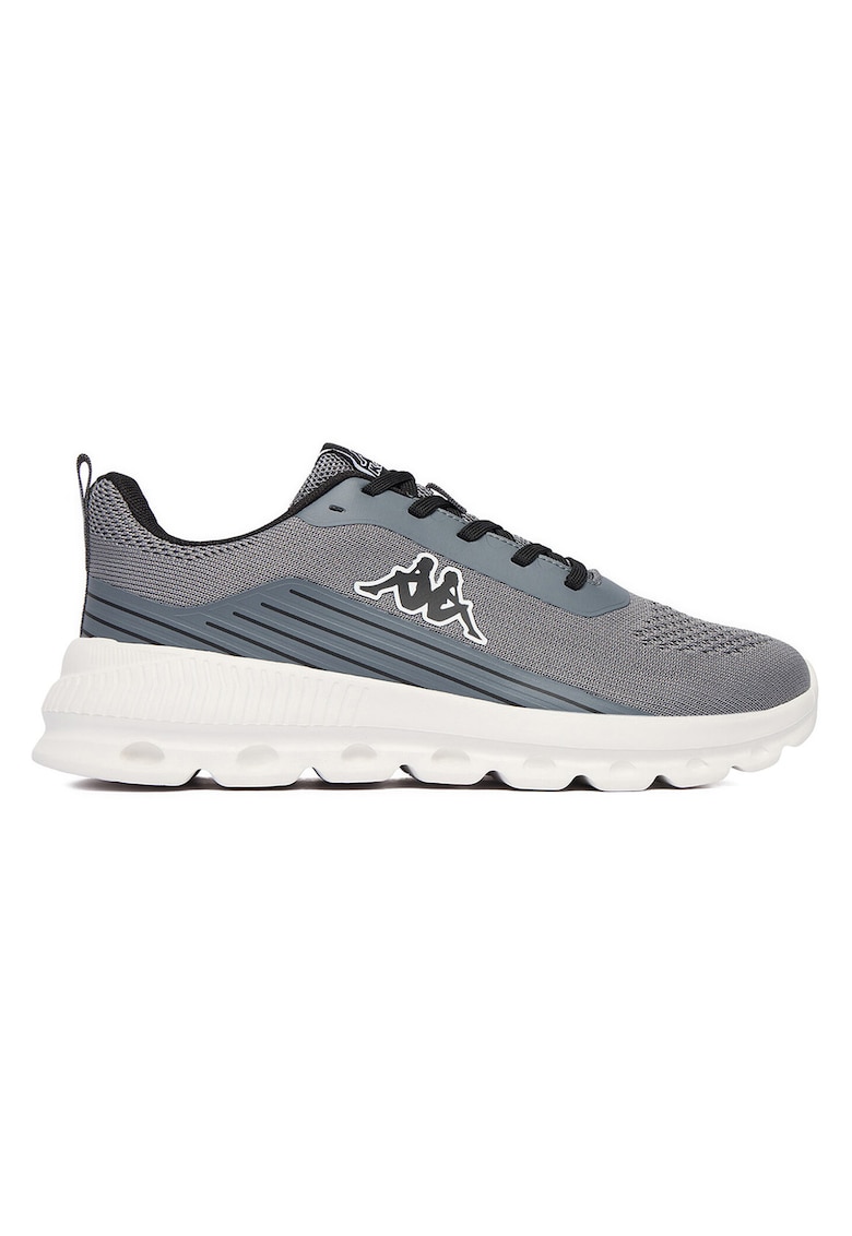 Pantofi sport barbati - material textil - gri - talpa groasa -