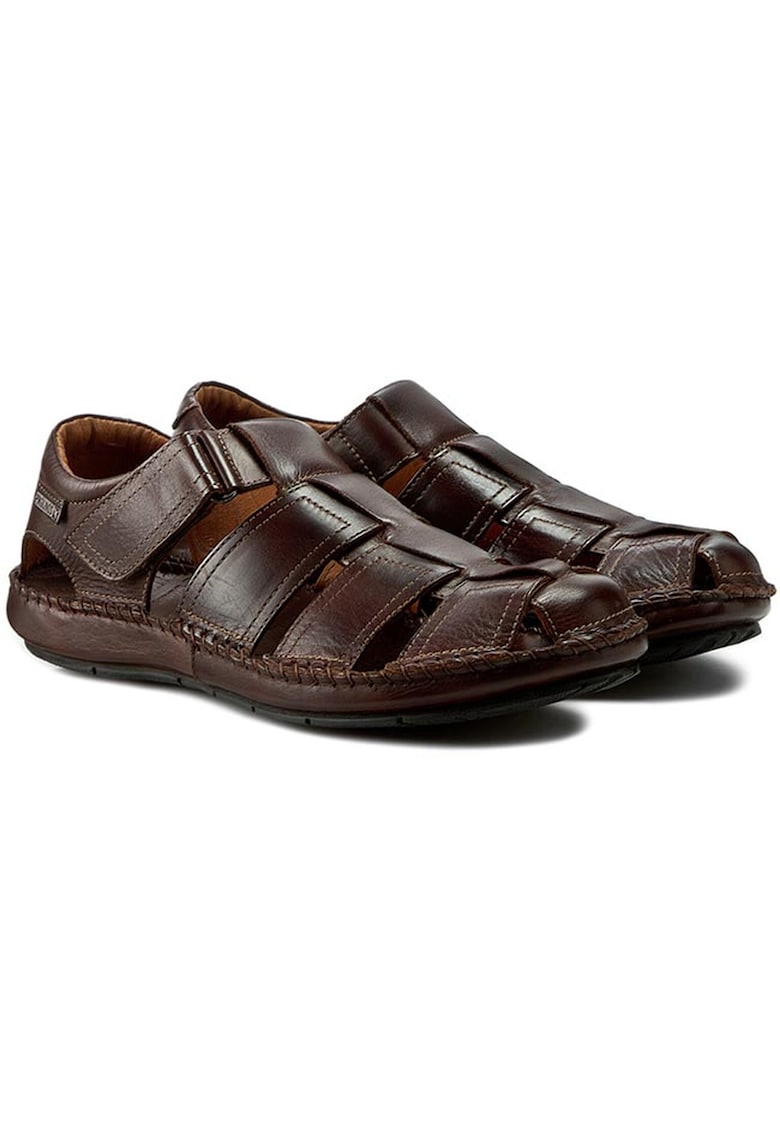 Sandale barbat - piele naturala - maro - 46 EU -