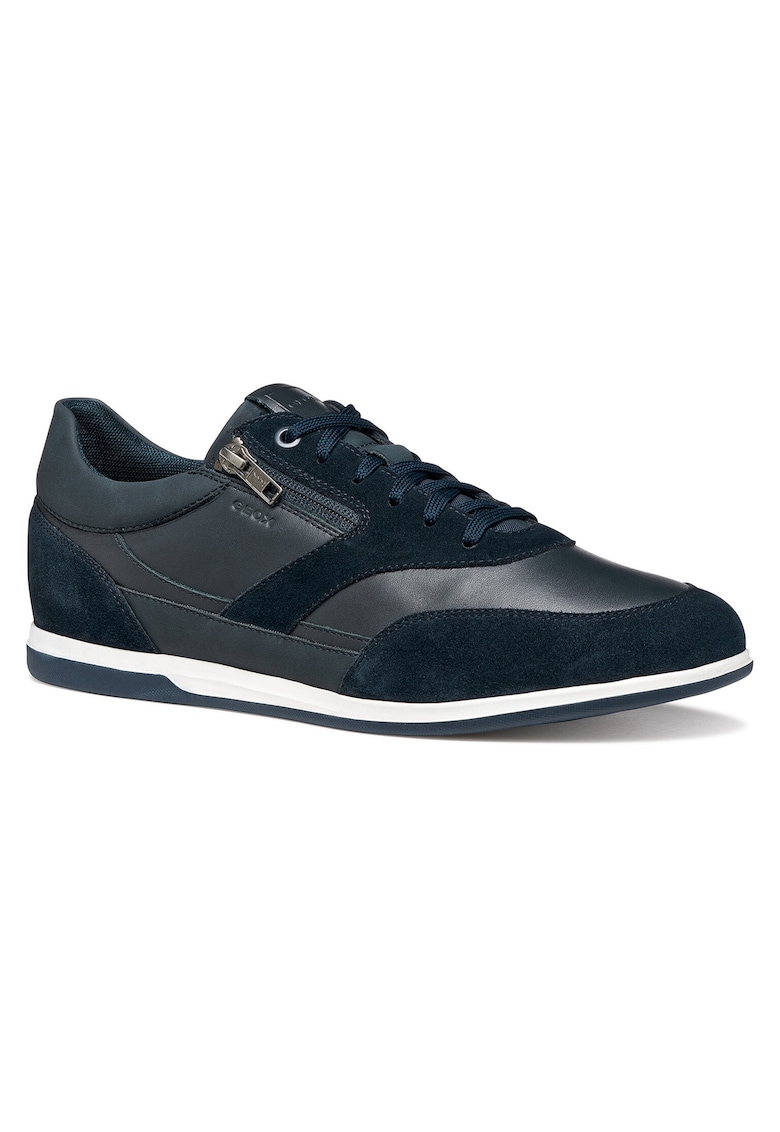 Pantofi sport Renan din piele si fermoar decorativ - Albastru