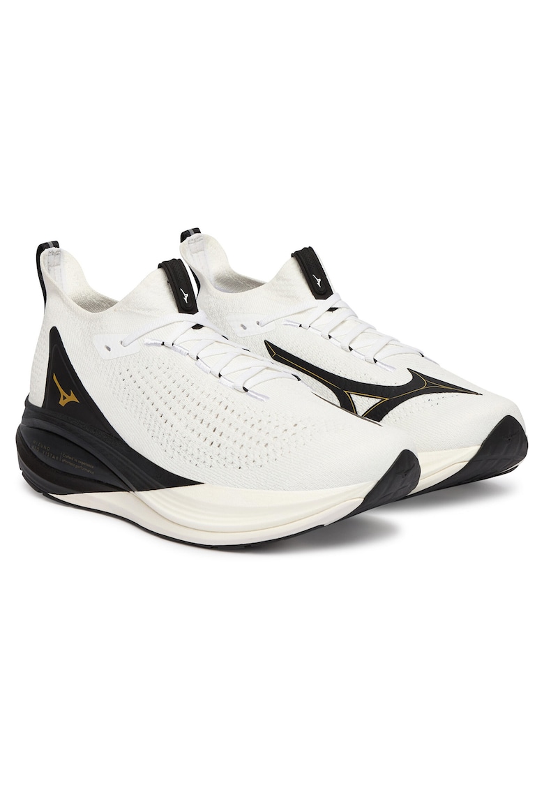 Pantofi sport barbati - alergare - material textil - alb negru