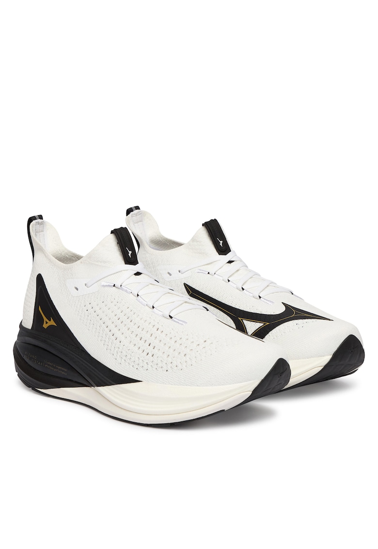 Pantofi sport barbati - alergare - material textil - alb negru