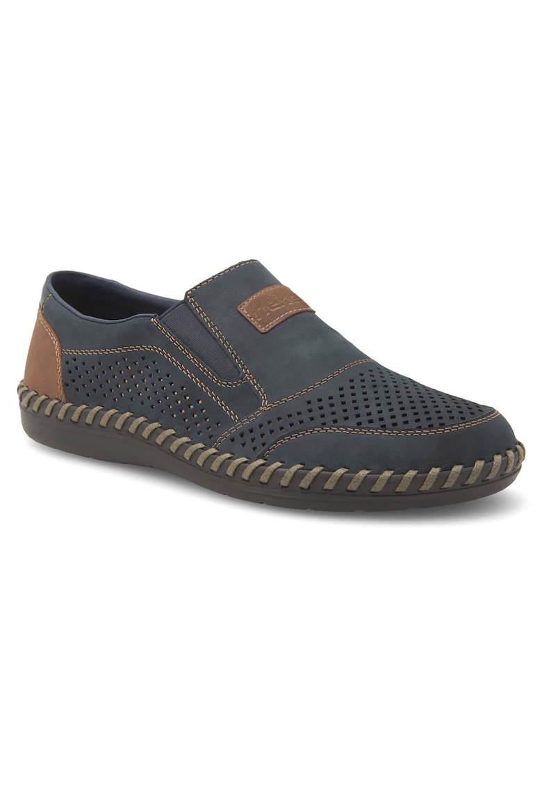 Pantofi barbatesti - piele naturala - albastru -