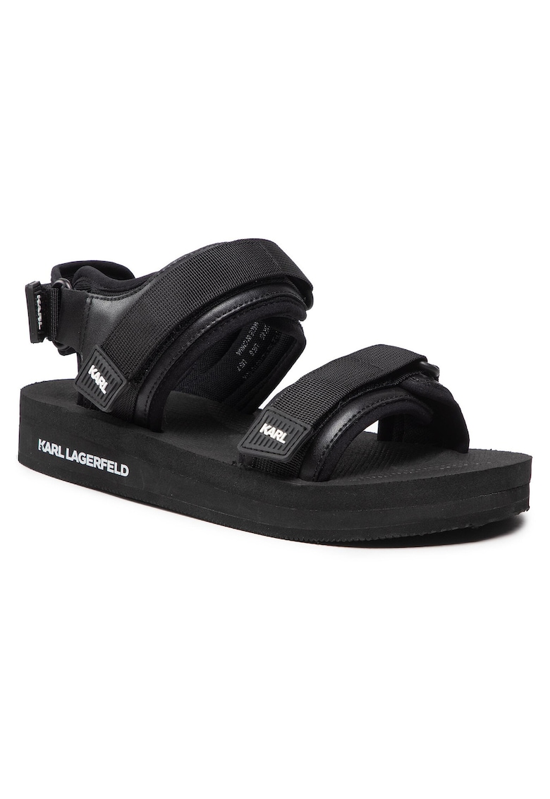 Sandale barbati - negru - material textil - sistem inchidere Velcro -
