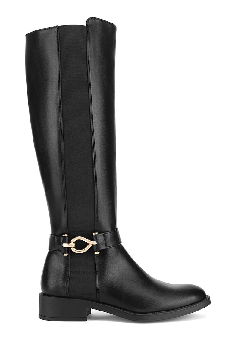 Cizme dama - piele ecologica - negru -