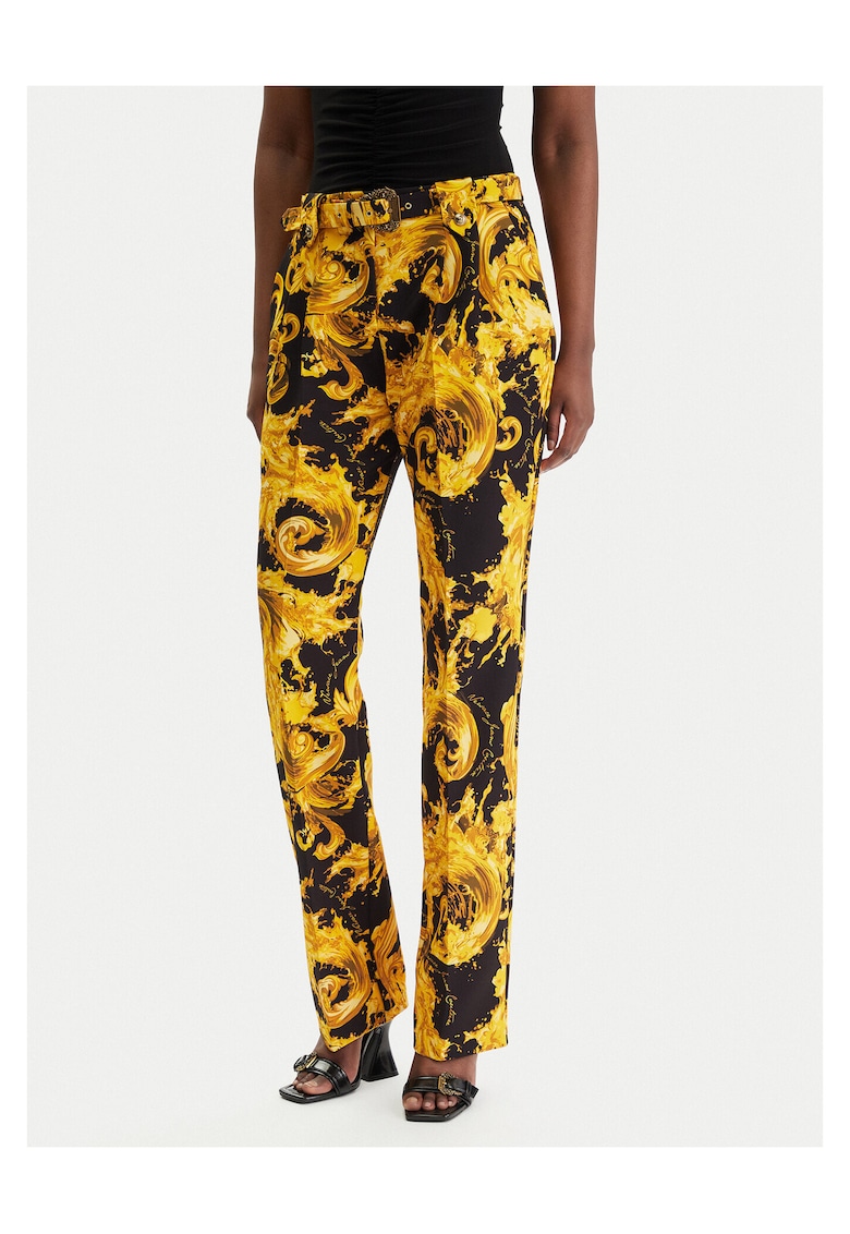 Pantaloni dama - Auriu/Negru