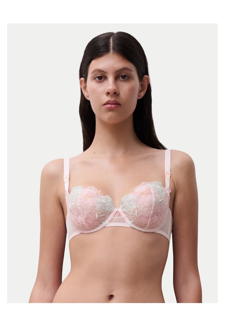 Sutien roz - 82% poliamida - 18% elastan - Roz