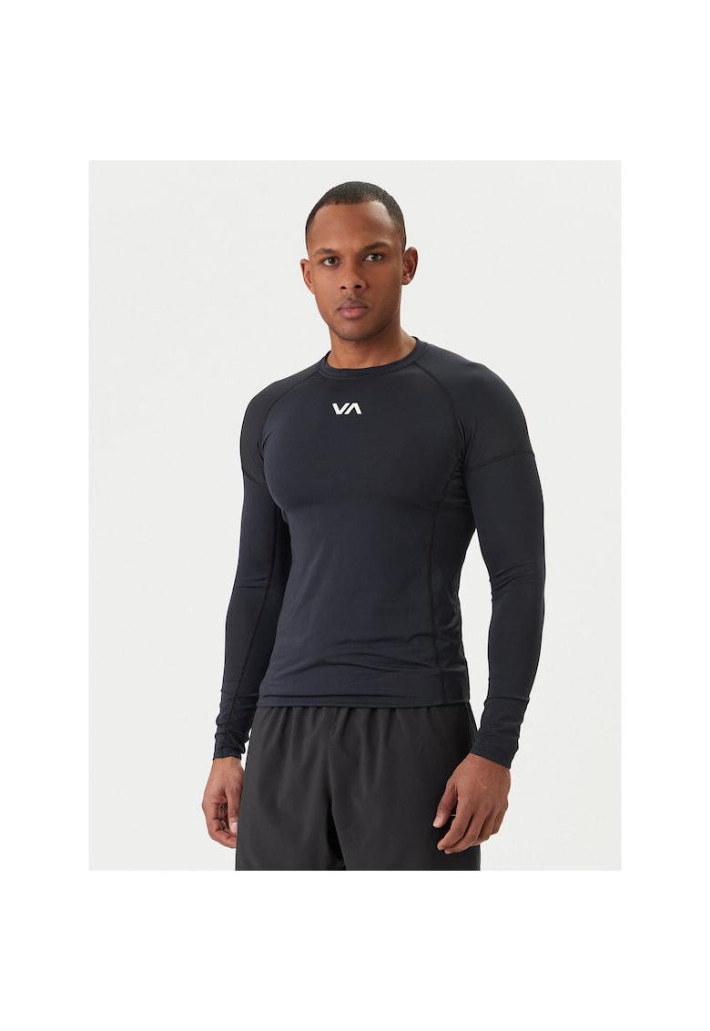 Tricou sportiv Barbati - slim fit - negru - poliester