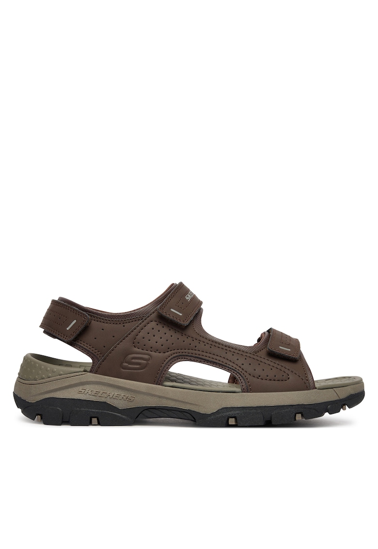 Sandale barbati - piele ecologica - maro - 48.5 EU -
