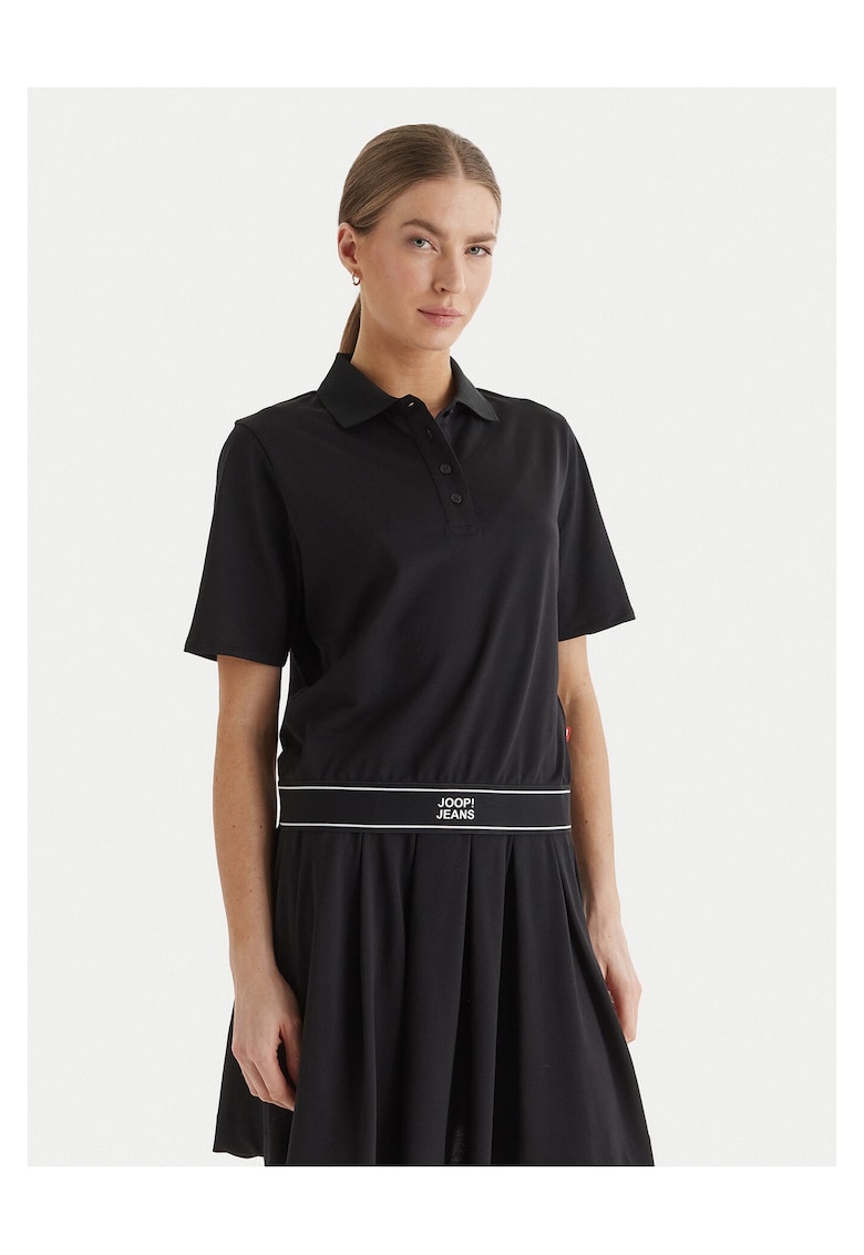 Tricou dama - negru - bumbac/poliester/elastan