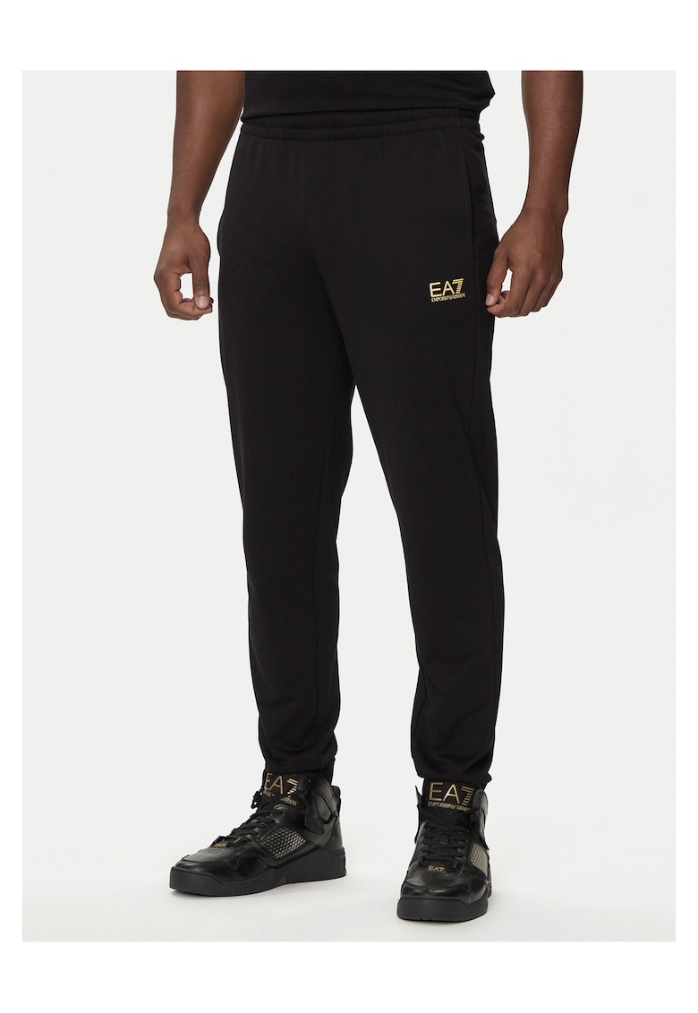Pantaloni de trening barbati - bumbac - negrudwqf - Negru