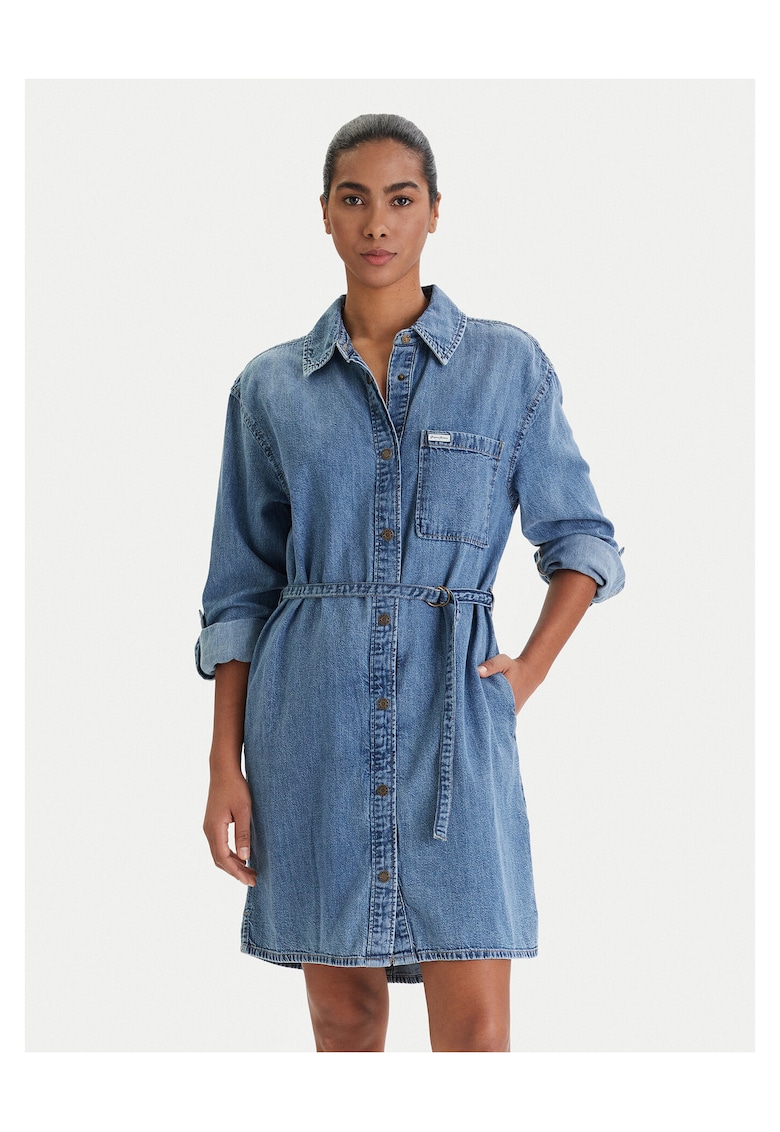 Rochie din denim - Albastru