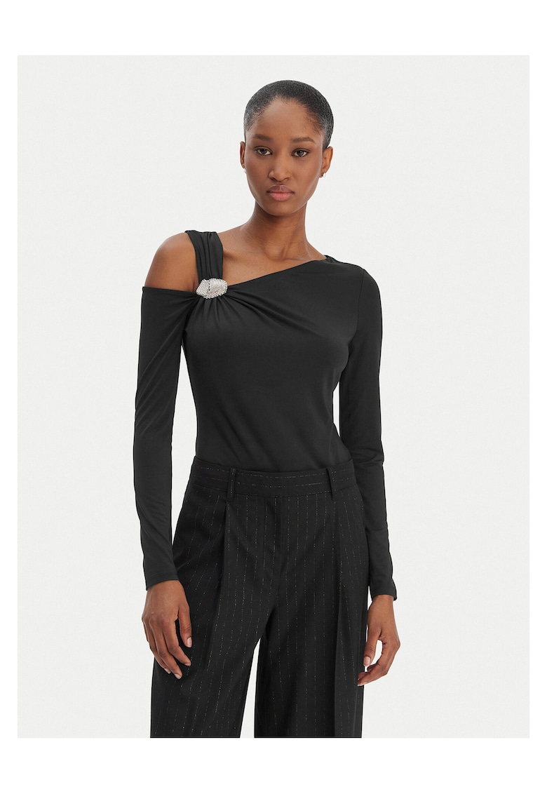 Bluza dama - slim fit - negru - poliester